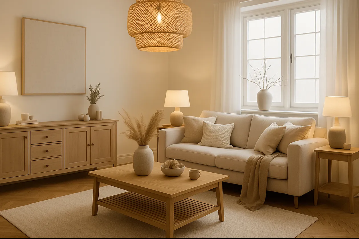 Landelijk interieur woonkamer