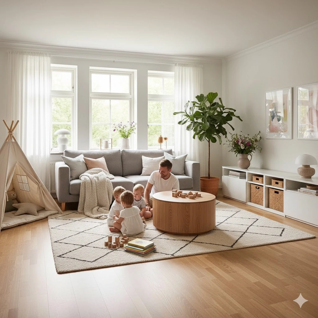 Scandinavische Wooninrichting voor Gezinnen met Kinderen